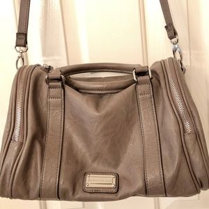 Large Madden Girl Split Top Handle Handbag Gray